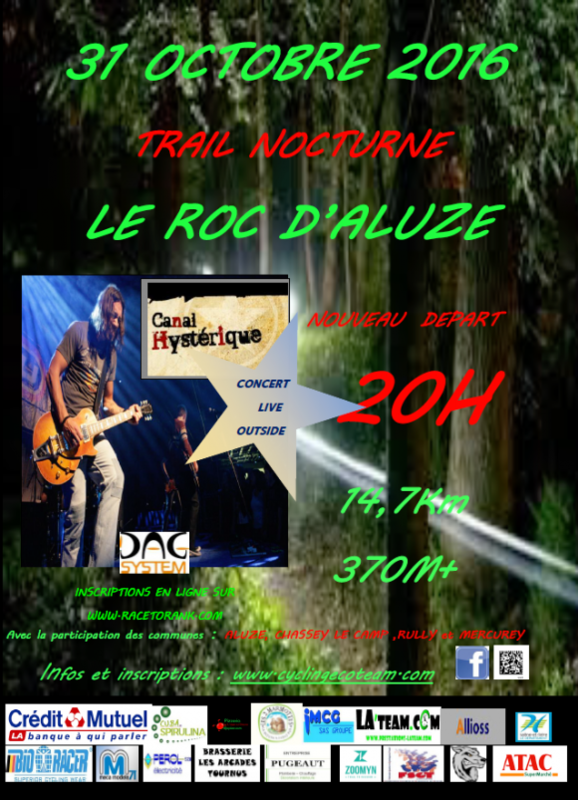 LE  ROK   D ALUZE,     un   beau trail  de nuit 
